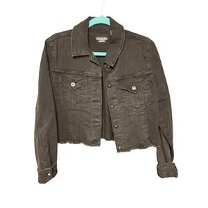 Levis Black Jean Cropped Jacket Large